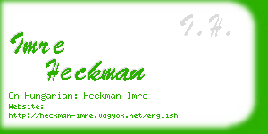 imre heckman business card